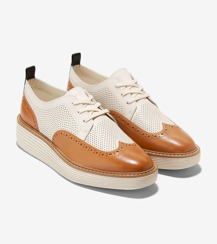 Women riginalGrand Platform Wingtip Oxfords Pecanivory Cole Haan Oxfords