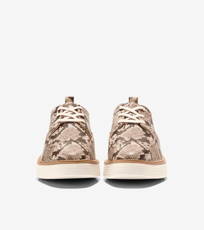 Women riginalGrand Platform Wingtip Oxfords Sandollar Snake Printivory Cole Haan Oxfords