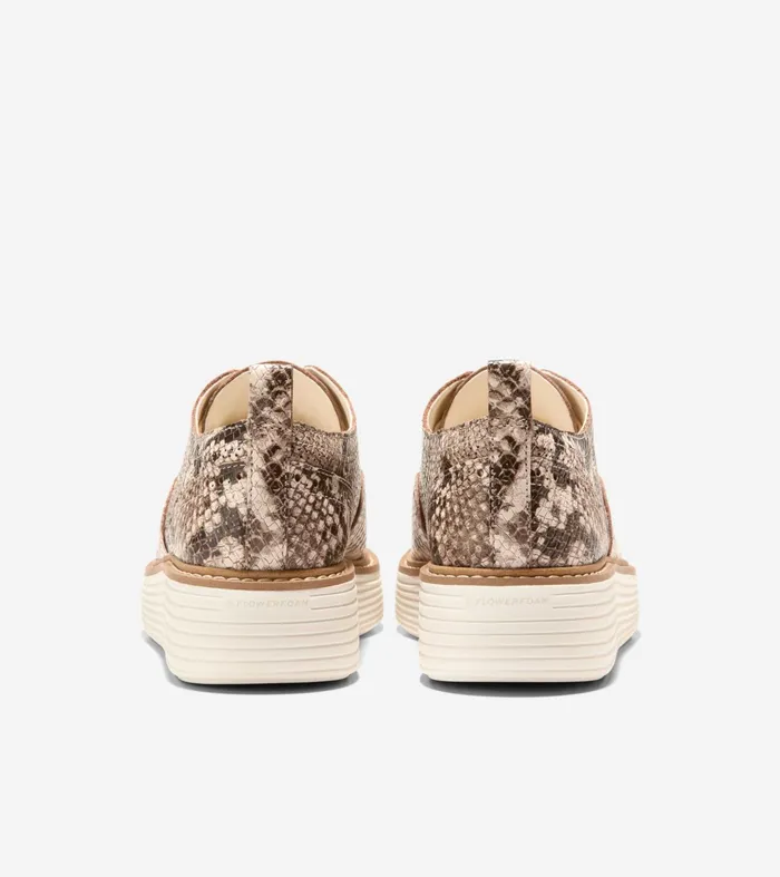 Women riginalGrand Platform Wingtip Oxfords Sandollar Snake Printivory Cole Haan Oxfords