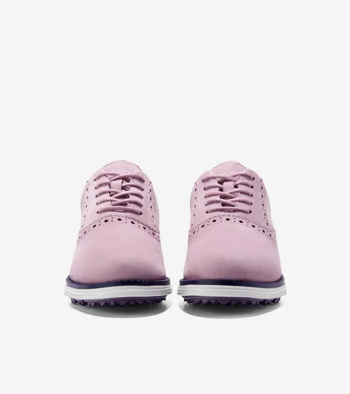 Women riginalGrand Waterproof Shortwing Golf Shoes Mauve Shadowsplumoptic White Cole Haan Oxfords