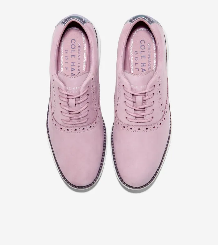 Women riginalGrand Waterproof Shortwing Golf Shoes Mauve Shadowsplumoptic White Cole Haan Oxfords