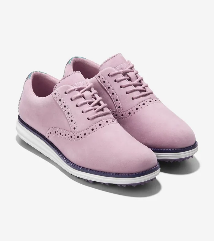 Women riginalGrand Waterproof Shortwing Golf Shoes Mauve Shadowsplumoptic White Cole Haan Oxfords