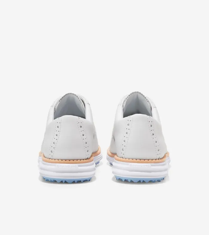Women riginalGrand Waterproof Shortwing Oxfords Golf Shoe Optic Whitebluebell Cole Haan Golf Shoes