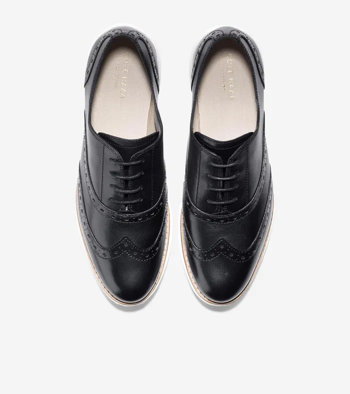 Women riginalGrand Wingtip Oxfords Blackoptic White Cole Haan Oxfords