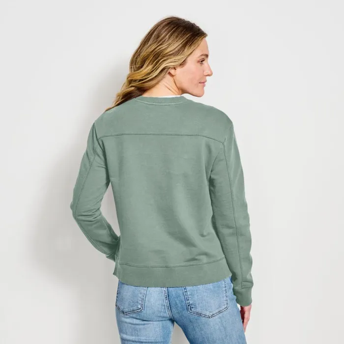 Women Riverside Crew Sweatshirt Forest Orvis Sweatshirts