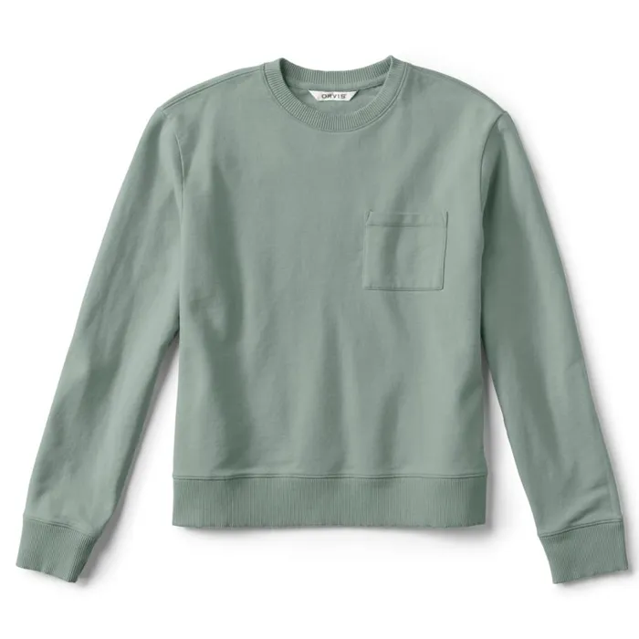 Women Riverside Crew Sweatshirt Forest Orvis Sweatshirts