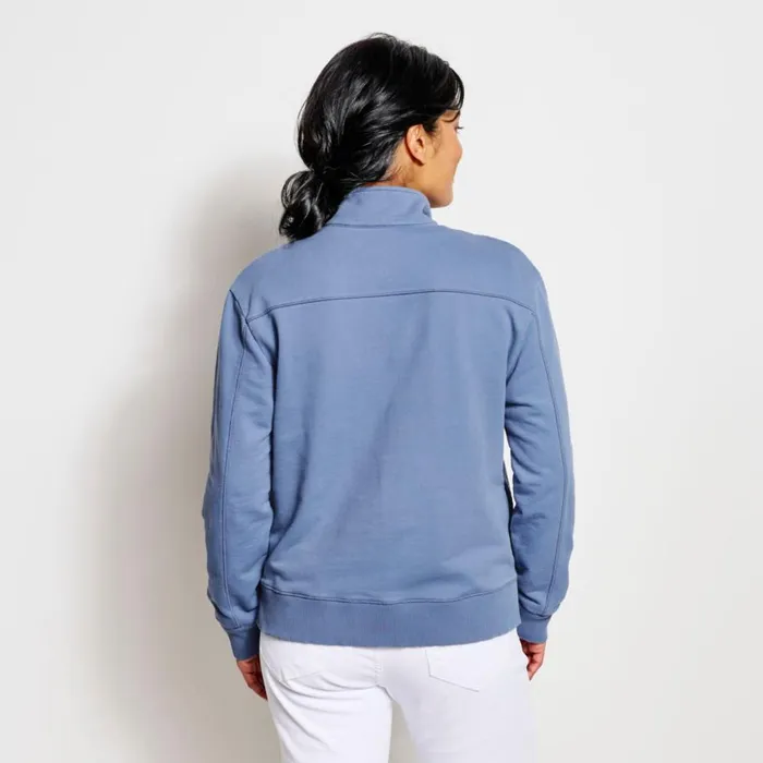Women Riverside HalfZip Sweatshirt Dusty Blue Orvis Sweatshirts