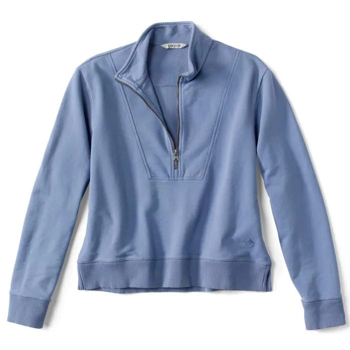Women Riverside HalfZip Sweatshirt Dusty Blue Orvis Sweatshirts
