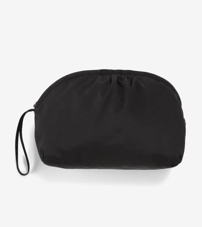Women Short Packable Hooded Rain Jacket Black Cole Haan Outerwear