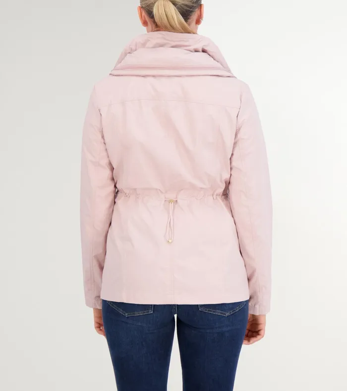 Women Short Packable Rain Jacket Canyon Rose Cole Haan Outerwear
