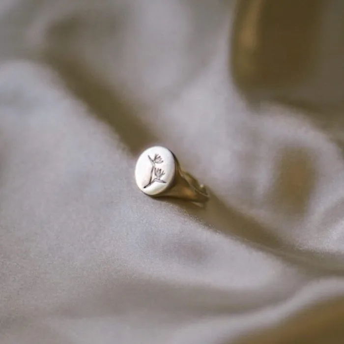 Women Signet Rings Daisy London Jewellery Bird Of Paradise Signet Ring Sterling Silver