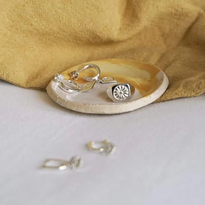 Women Signet Rings Daisy London Jewellery Daisy Bloom Signet Ring Sterling Silver