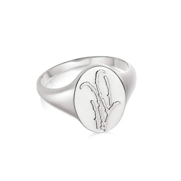 Women Signet Rings Daisy London Jewellery Lavender Signet Ring Sterling Silver Women Signet Rings Daisy London Jewellery Lavender Signet Ring Sterling Silver