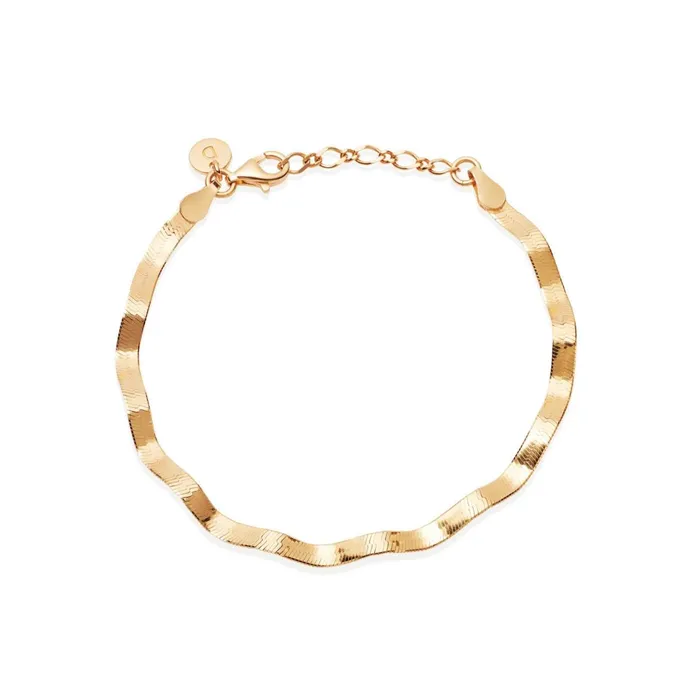 Women Snake Chain Necklaces Daisy London Jewellery Este Lalonde Wavy Snake Bracelet 18ct Gold Plate Women Snake Chain Necklaces Daisy London Jewellery Este Lalonde Wavy Snake Bracelet 18ct Gold Plate