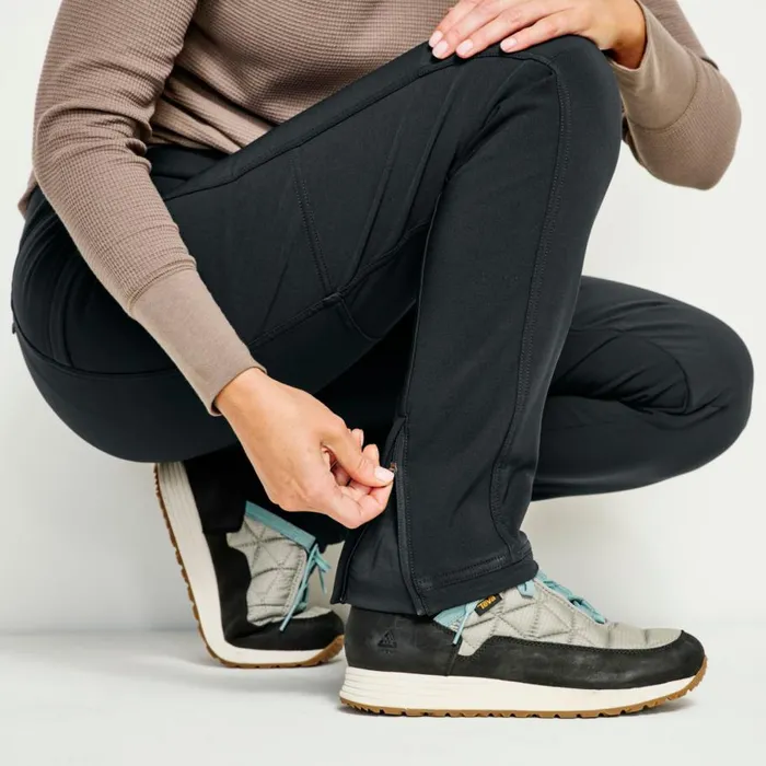 Women Softshell Natural Fit StraightLeg Pants Black Orvis Pants