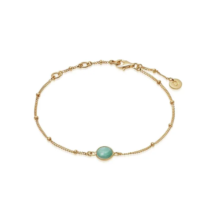 Women Stacking Bracelets Daisy London Jewellery Amazonite Healing Stone Bobble Bracelet 18Ct Gold Plate Women Stacking Bracelets Daisy London Jewellery Amazonite Healing Stone Bobble Bracelet 18Ct Gold Plate