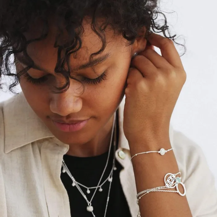 Women Stacking Bracelets Daisy London Jewellery Brow Chakra Chain Bracelet Silver