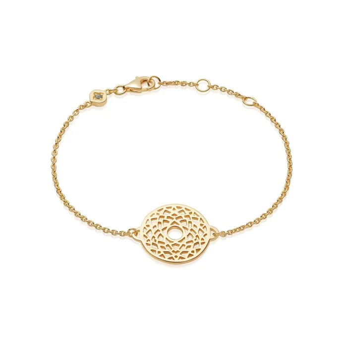 Women Stacking Bracelets Daisy London Jewellery Crown Chakra Chain Bracelet 18Ct Gold Plate