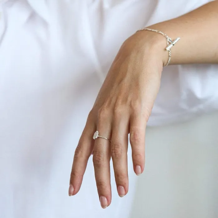 Women Stacking Bracelets Daisy London Jewellery Este Lalonde T Bar Drop Bracelet Sterling Silver