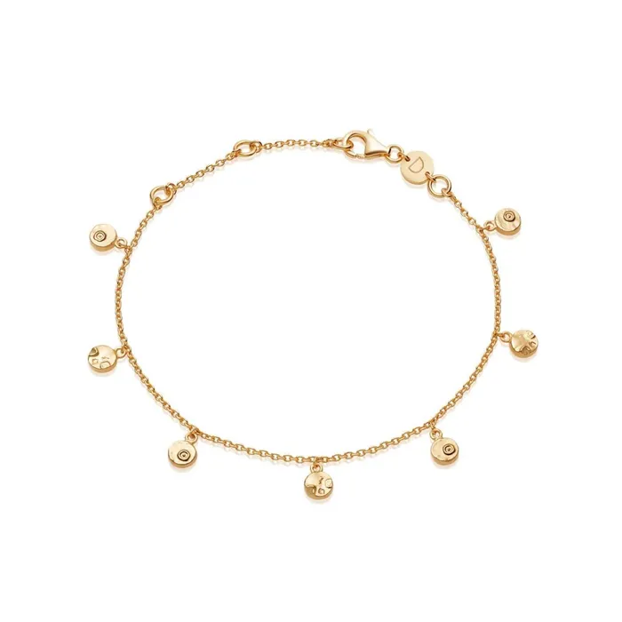 Women Stacking Bracelets Daisy London Jewellery Isla Fossil Charm Bracelet 18Ct Gold Plate Women Stacking Bracelets Daisy London Jewellery Isla Fossil Charm Bracelet 18Ct Gold Plate