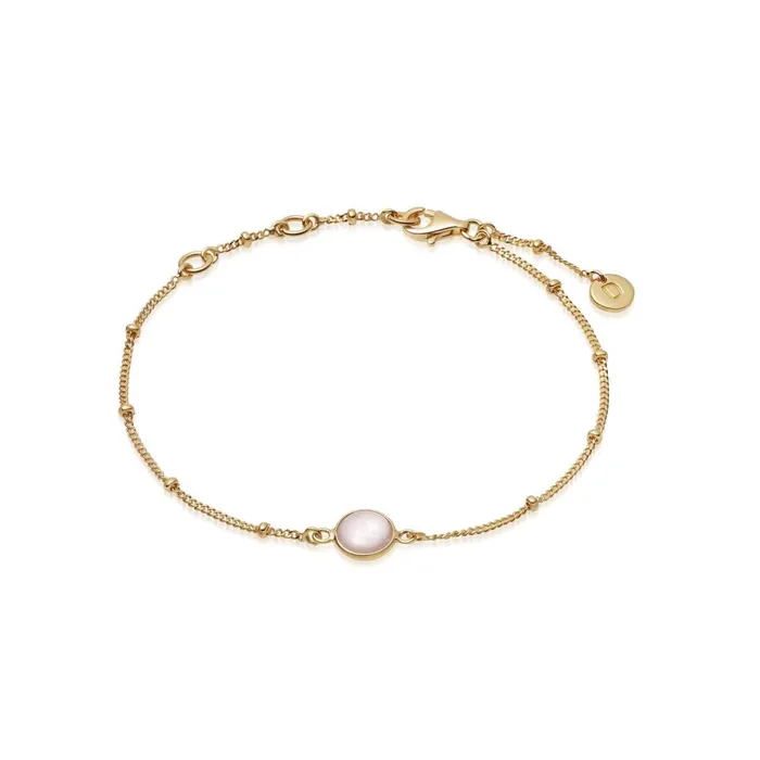 Women Stacking Bracelets Daisy London Jewellery Rose Quartz Healing Stone Bobble Bracelet 18Ct Gold Plate Women Stacking Bracelets Daisy London Jewellery Rose Quartz Healing Stone Bobble Bracelet 18Ct Gold Plate