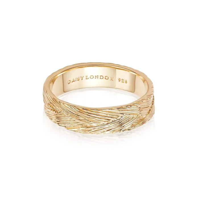 Women Stacking Rings Daisy London Jewellery Artisan Woven Stacking Ring 18ct Gold Plate Women Stacking Rings Daisy London Jewellery Artisan Woven Stacking Ring 18ct Gold Plate