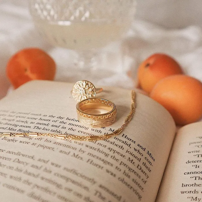 Women Stacking Rings Daisy London Jewellery Artisan Woven Stacking Ring 18ct Gold Plate