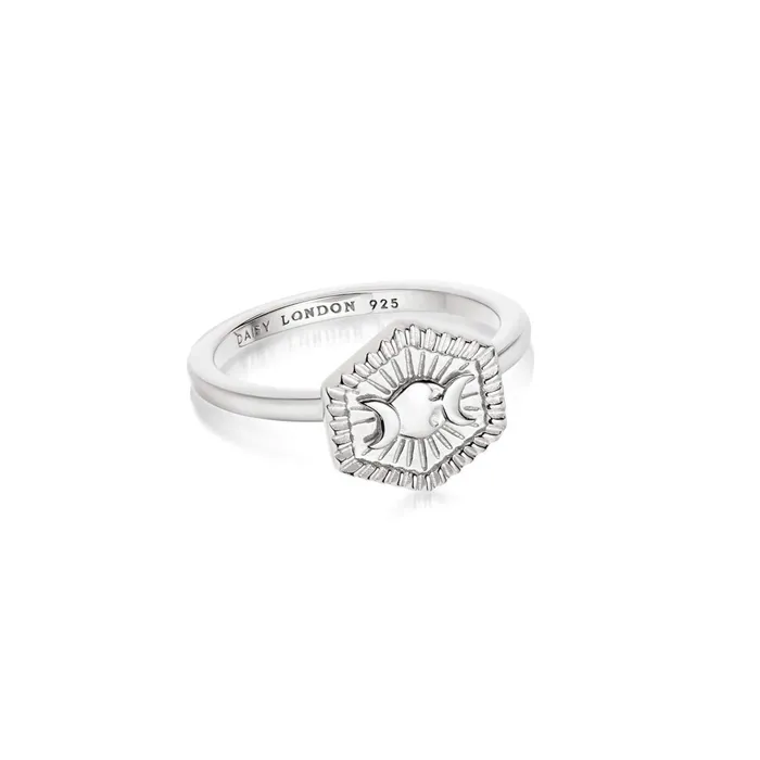 Women Stacking Rings Daisy London Jewellery Este Lalonde Goddess Hexagonal Ring Sterling Silver Women Stacking Rings Daisy London Jewellery Este Lalonde Goddess Hexagonal Ring Sterling Silver