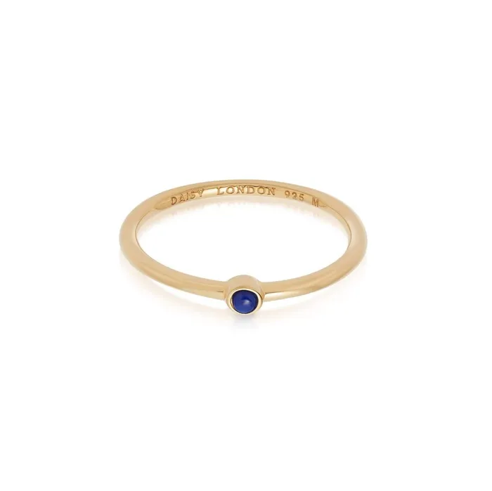 Women Stacking Rings Daisy London Jewellery Lapis Healing Stone Ring 18Ct Gold Plate Women Stacking Rings Daisy London Jewellery Lapis Healing Stone Ring 18Ct Gold Plate