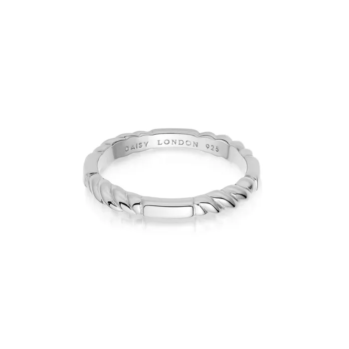 Women Stacking Rings Daisy London Jewellery Stacked Rope Ring Sterling Silver Women Stacking Rings Daisy London Jewellery Stacked Rope Ring Sterling Silver