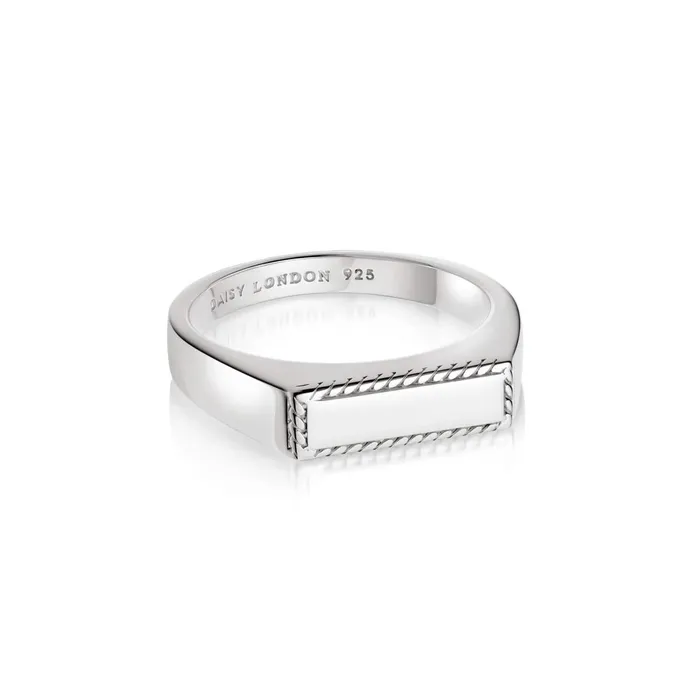Women Stacking Rings Daisy London Jewellery Stacked Rope Signet Ring Sterling Silver Women Stacking Rings Daisy London Jewellery Stacked Rope Signet Ring Sterling Silver