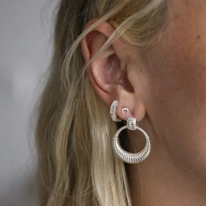 Women Stud Earrings Daisy London Jewellery Este Lalonde Luna Stud Earrings Sterling Silver
