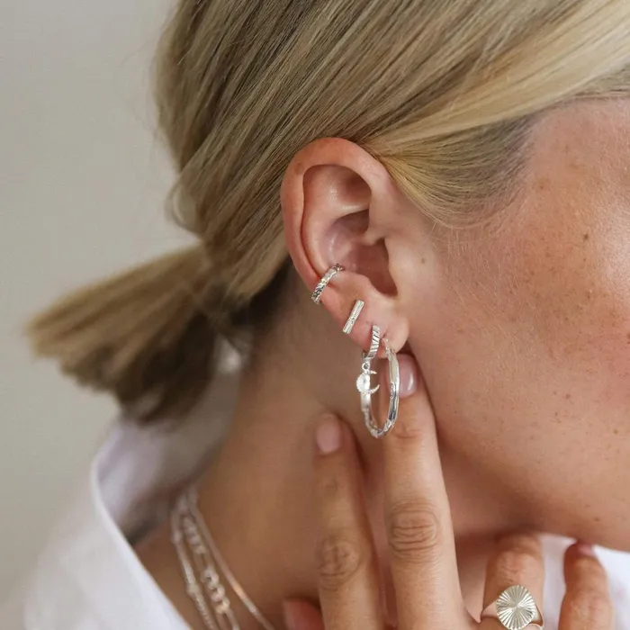Women Stud Earrings Daisy London Jewellery Este Lalonde T Bar Stud Earrings Sterling Silver