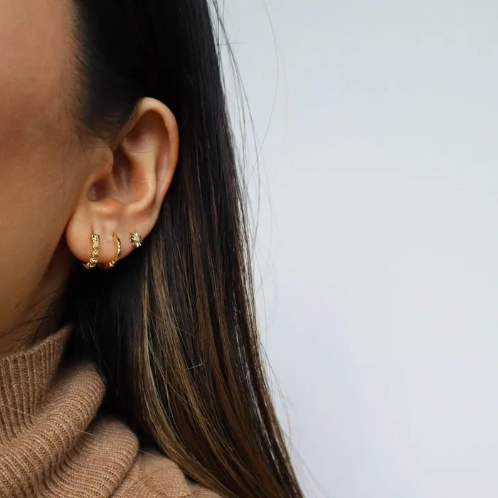 Women Stud Earrings Daisy London Jewellery Marguerite Daisy Stud Earrings 18ct Gold Plate
