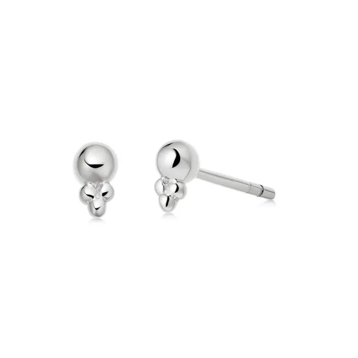 Women Stud Earrings Daisy London Jewellery Stacked Beaded Stud Earrings Sterling Silver Women Stud Earrings Daisy London Jewellery Stacked Beaded Stud Earrings Sterling Silver