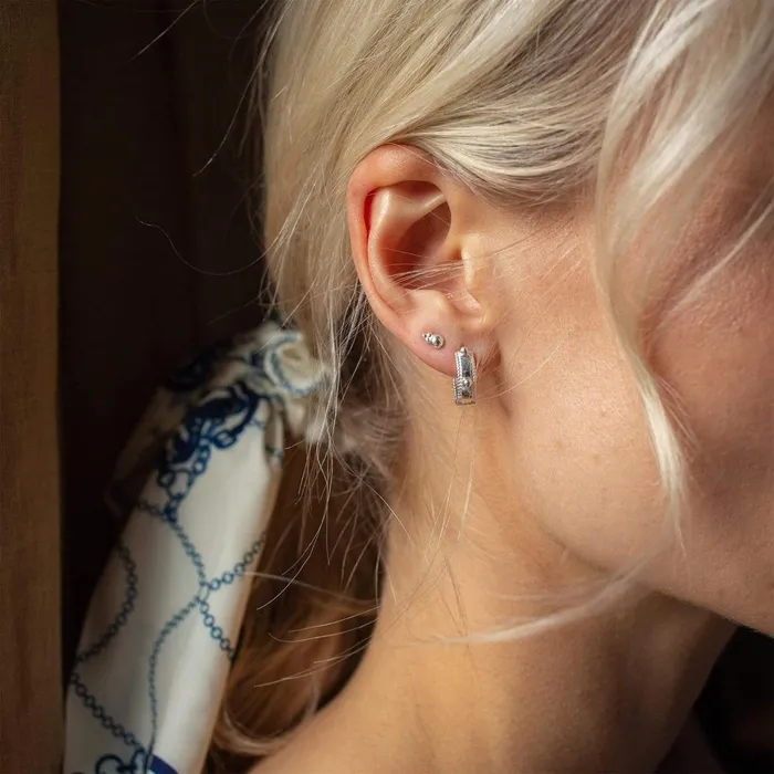 Women Stud Earrings Daisy London Jewellery Stacked Beaded Stud Earrings Sterling Silver