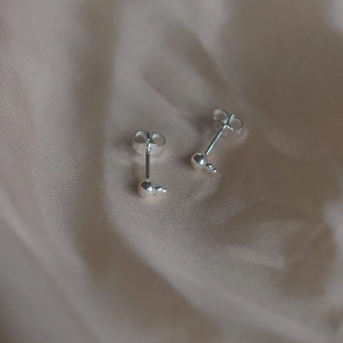 Women Stud Earrings Daisy London Jewellery Stacked Beaded Stud Earrings Sterling Silver