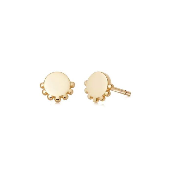 Women Stud Earrings Daisy London Jewellery Stacked Round Beaded Stud Earrings 18Ct Gold Plate Women Stud Earrings Daisy London Jewellery Stacked Round Beaded Stud Earrings 18Ct Gold Plate