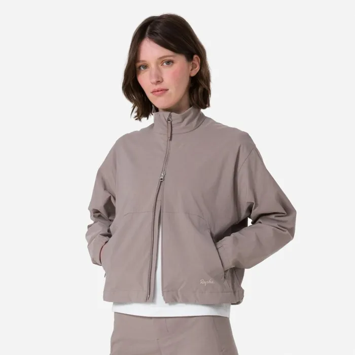 Women Tech Jacket Blackgreypale Brown Rapha Jackets and Vests