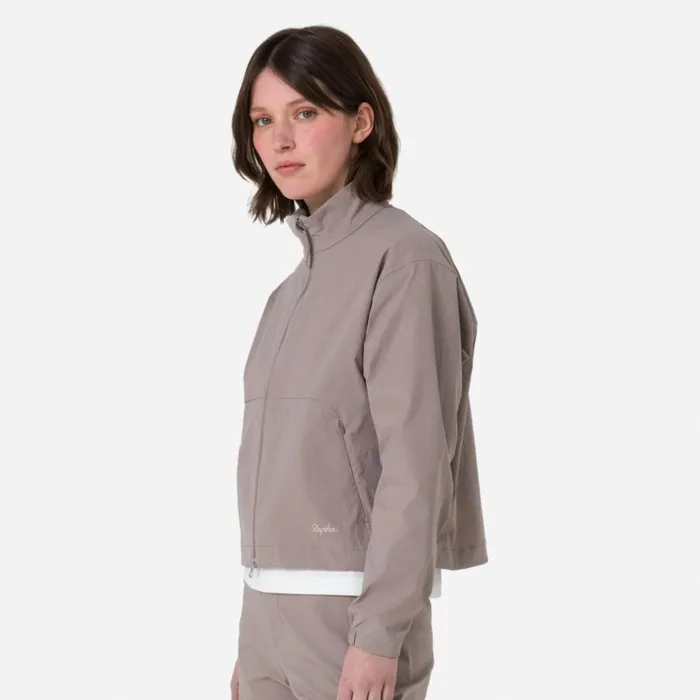 Women Tech Jacket Blackgreypale Brown Rapha Jackets and Vests