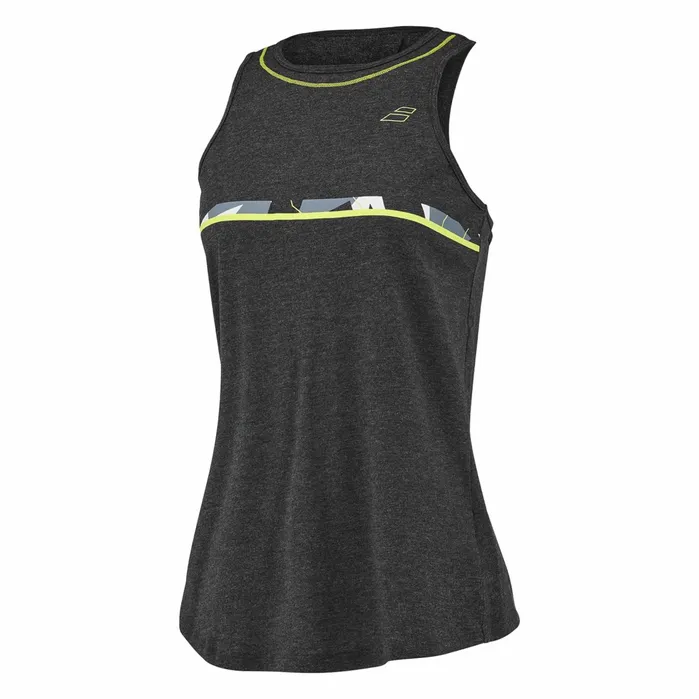 Women Tops Babolat Aero Cotton Tank Heather Blackyellow