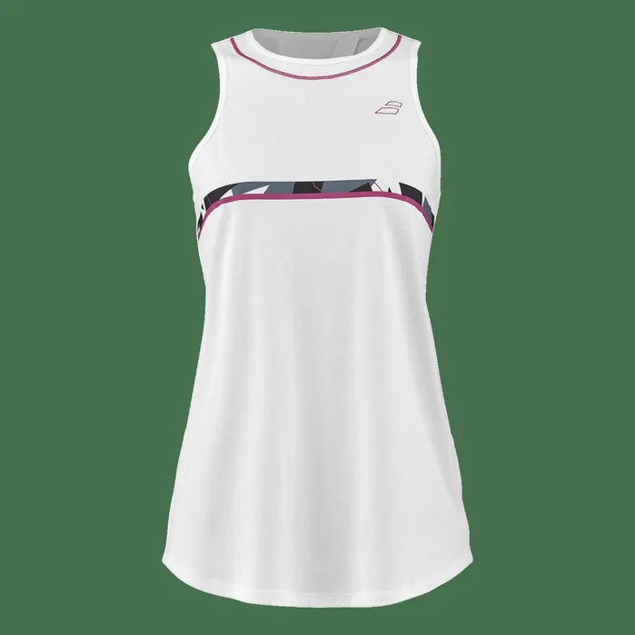 Women Tops Babolat Aero Cotton Tank Heather Whitegrey