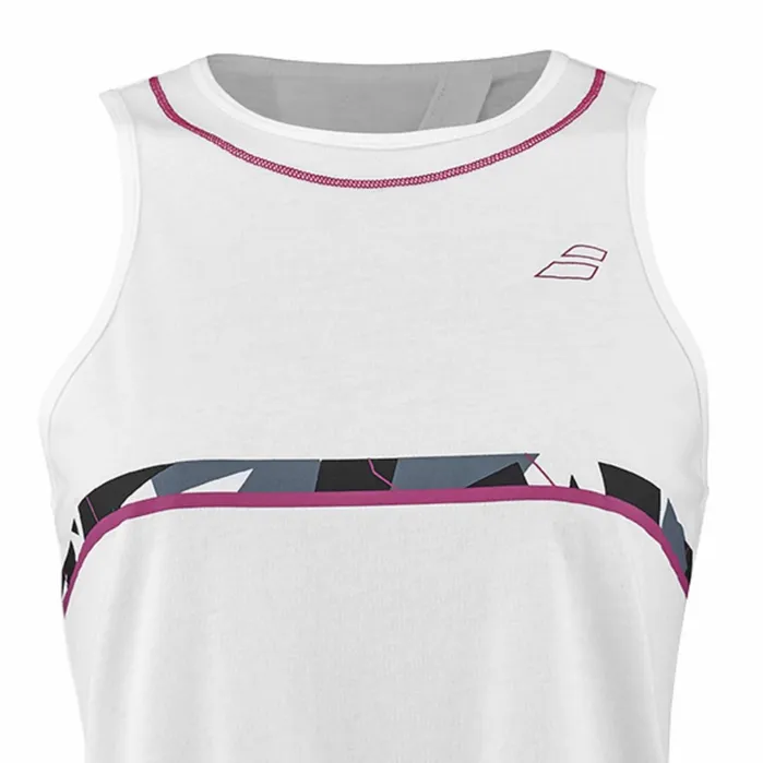 Women Tops Babolat Aero Cotton Tank Heather Whitegrey