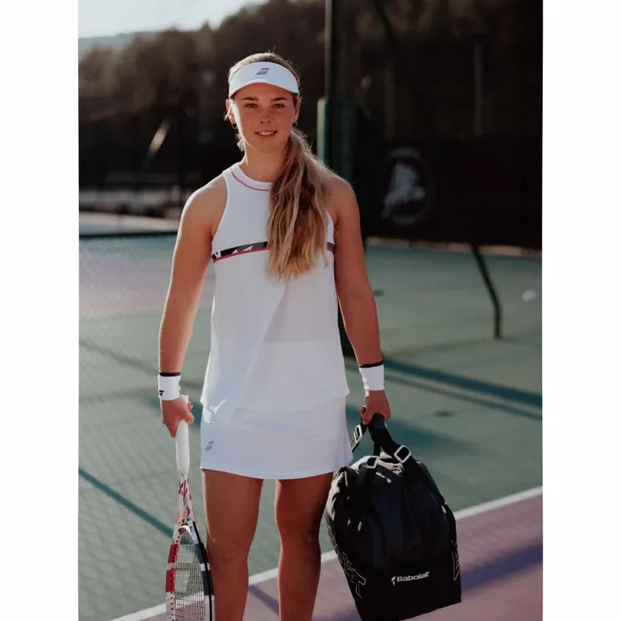 Women Tops Babolat Aero Cotton Tank Heather Whitegrey