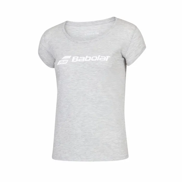 Women Tops Babolat Exercise Babolat Tee Women Flecked Gray