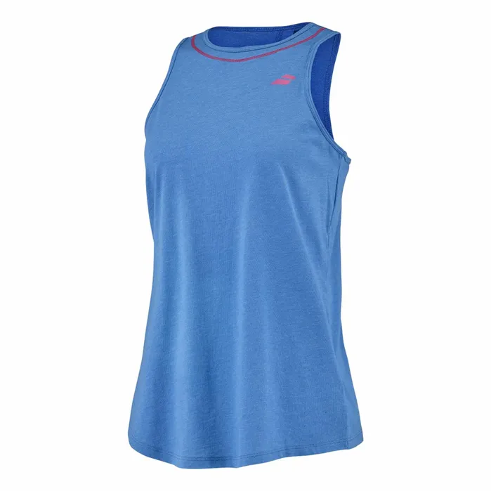 Women Tops Babolat Exercise Cotton Tank Heather Blue