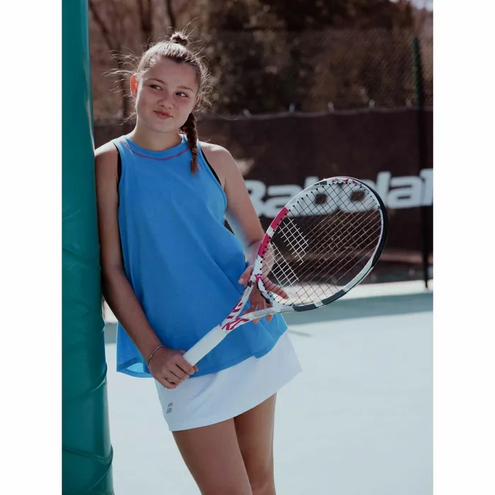 Women Tops Babolat Exercise Cotton Tank Heather Blue