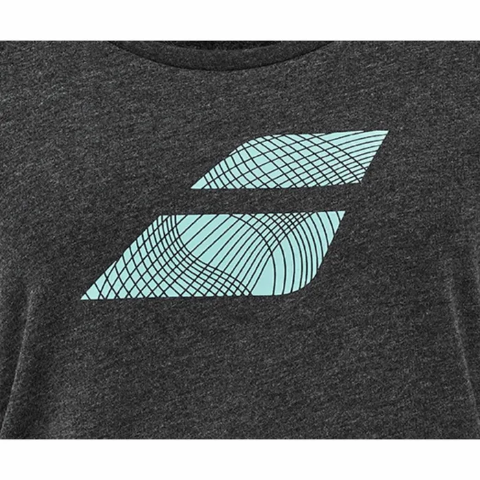 Women Tops Babolat Exercise Flag Tee Heather Black
