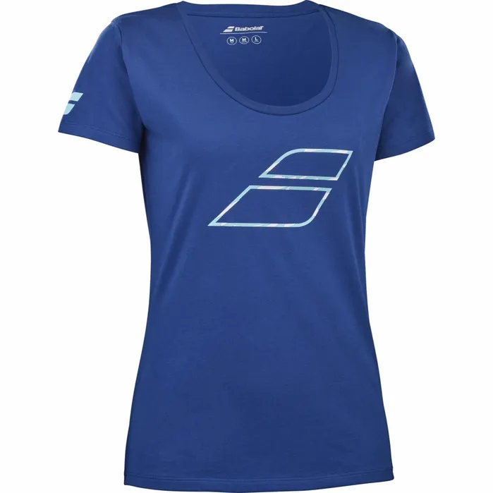 Women Tops Babolat Exercise Flag Tee Women Blue