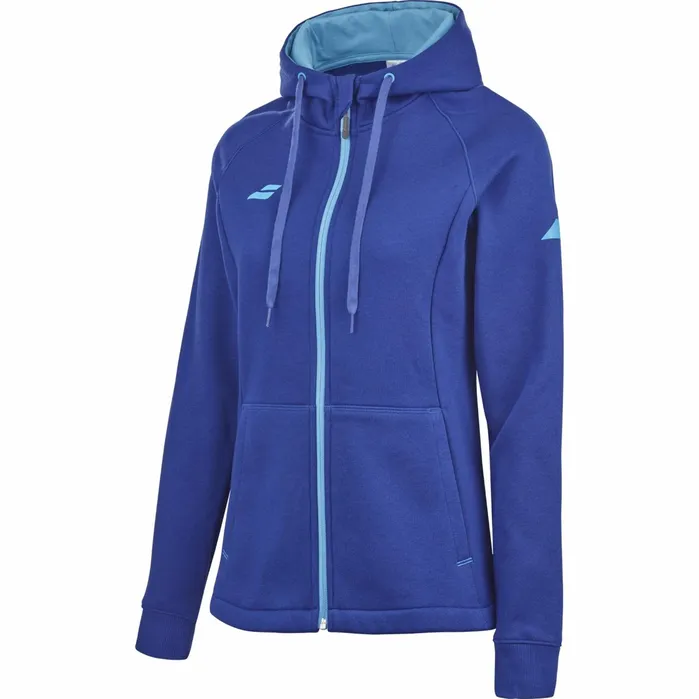 Women Tops Babolat Exercise Hood Jacket Women Dark Blue